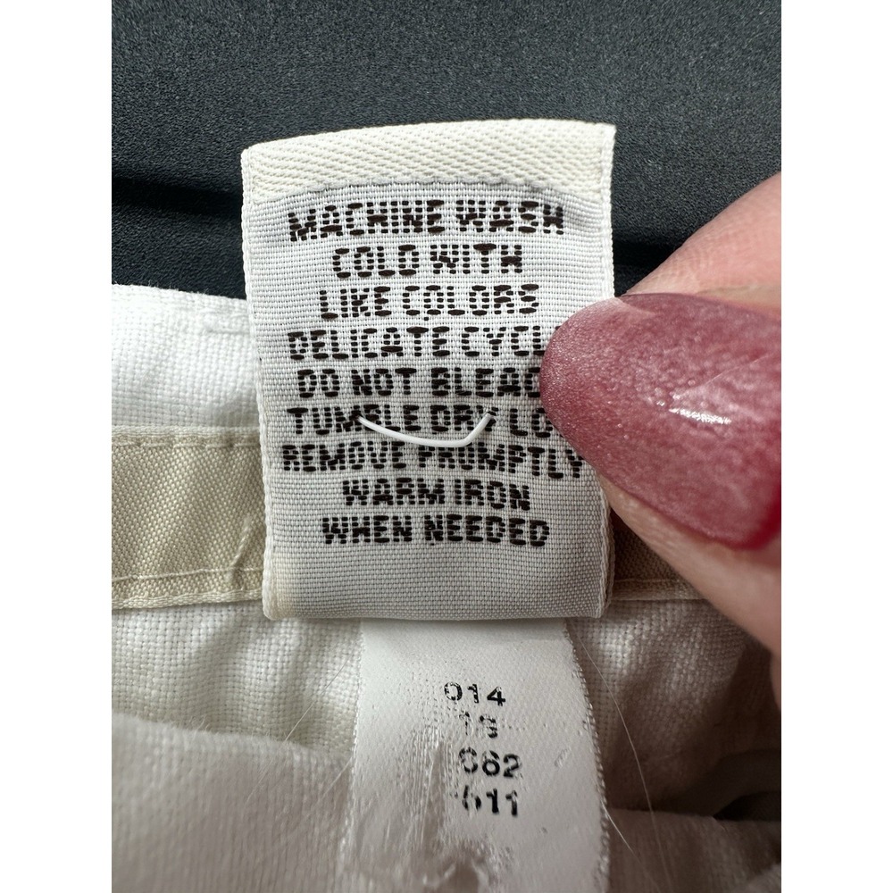 Merona Dress Pants 100% Linen Straight Leg Lined Womens 16 White JJ25 - Picture 5 of 8